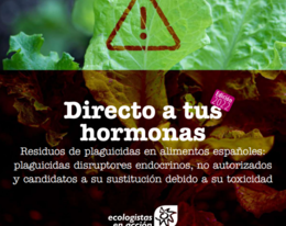 Directo a tus hormonas (2022): Residuos de plaguicidas en alimentos españoles